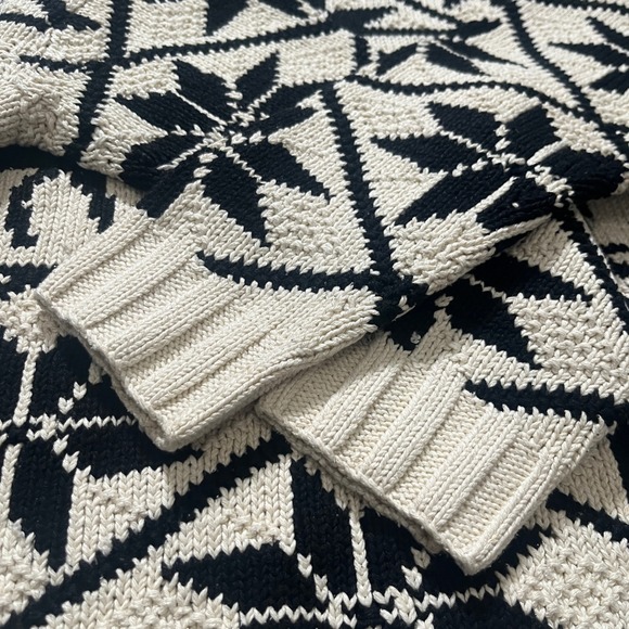 Vintage Rare Ralph Lauren Fair Isle Moose Tree Wool Blend Turtleneck Sweater - Picture 4 of 8